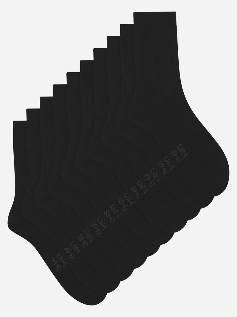 Lot de 5 paires de chaussettes EcoDim Sport Noir - Kiabi