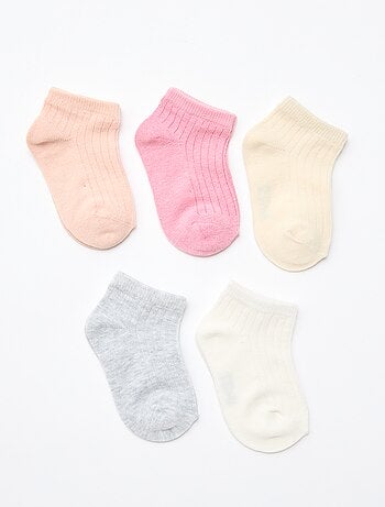 Lot de 5 paires de chaussettes en maille côtelée