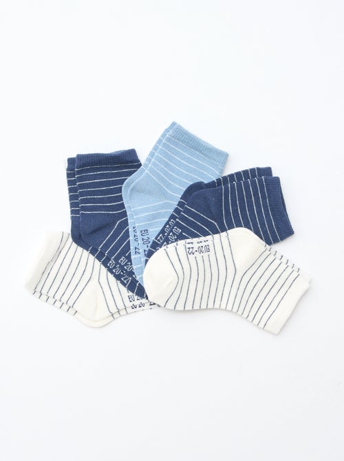 Lot de 5 paires de chaussettes en maille stretch - Kiabi