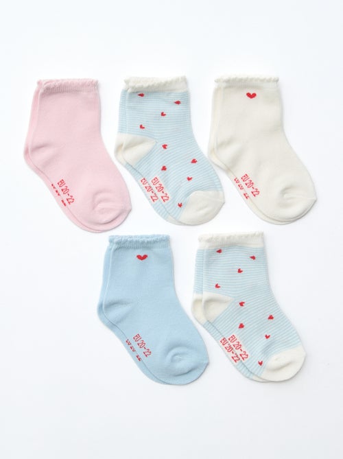 Lot de 5 paires de chaussettes en maille stretch - Kiabi Lot de 5 paires de chaussettes en maille stretch - Kiabi
