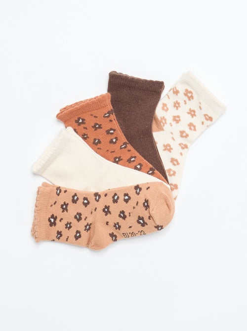 Lot de 5 paires de chaussettes en maille stretch - Kiabi
