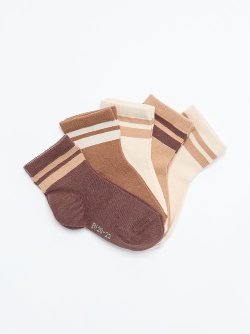 Lot de 5 paires de chaussettes en maille stretch - Kiabi