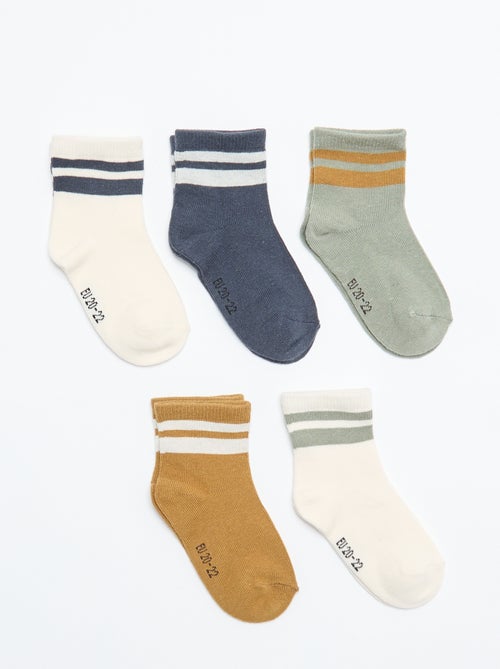 Lot de 5 paires de chaussettes en maille stretch - Kiabi