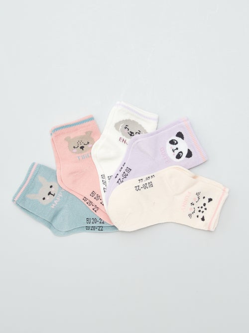 Lot de 5 paires de chaussettes en maille stretch - Kiabi