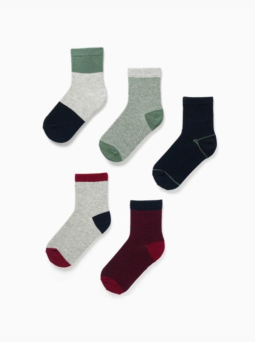 Lot de 5 paires de chaussettes fantaisie - Kiabi Lot de 5 paires de chaussettes fantaisie - Kiabi