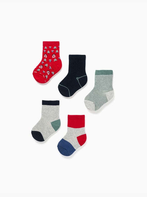 Lot de 5 paires de chaussettes fantaisie - Kiabi Lot de 5 paires de chaussettes fantaisie - Kiabi