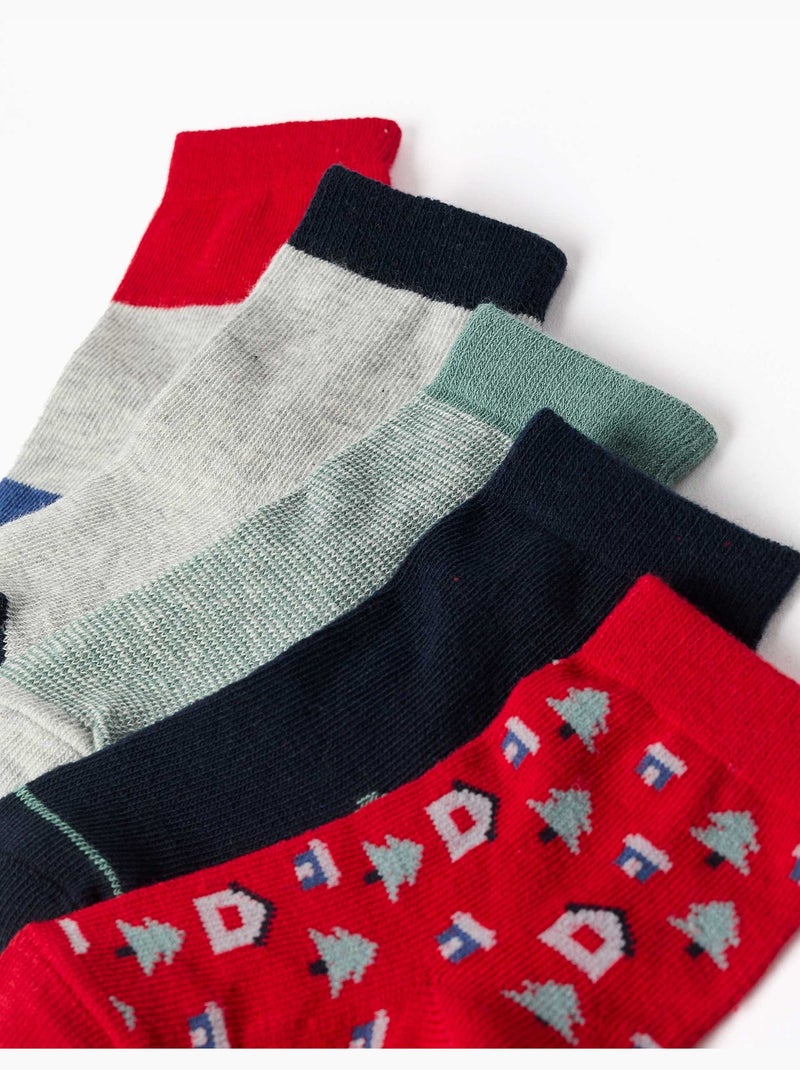 Lot de 5 paires de chaussettes fantaisie Multicolore - Kiabi