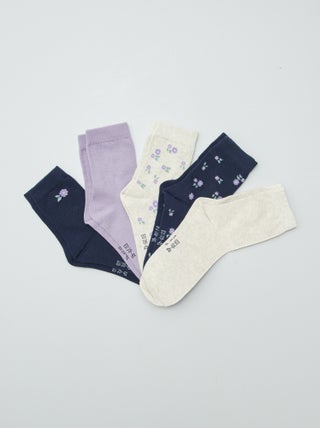 Lot de 5 paires de chaussettes fantaisies