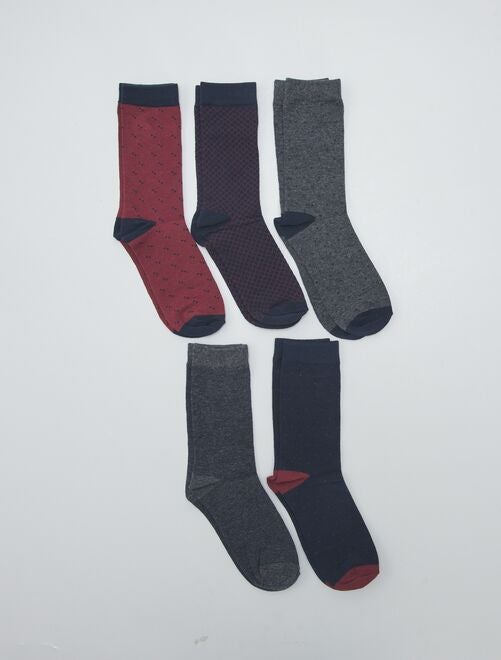 Lot de 5 paires de chaussettes fantaisies - Kiabi