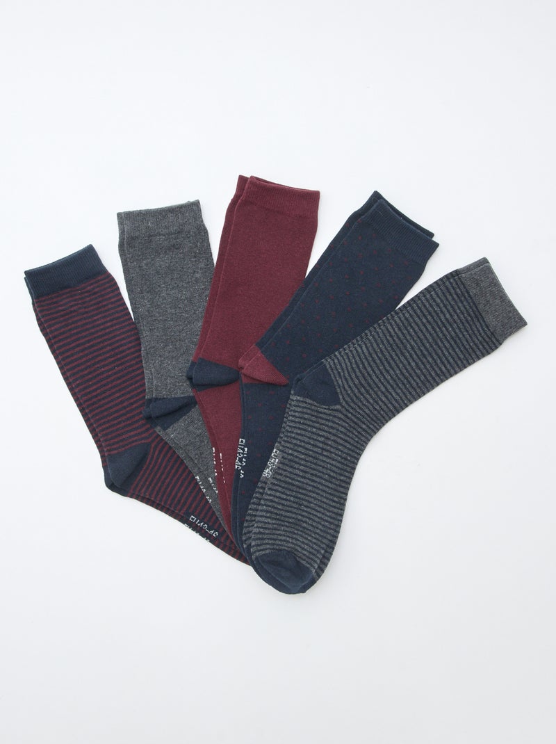 Lot de 5 paires de chaussettes fantaisies Vert - Kiabi