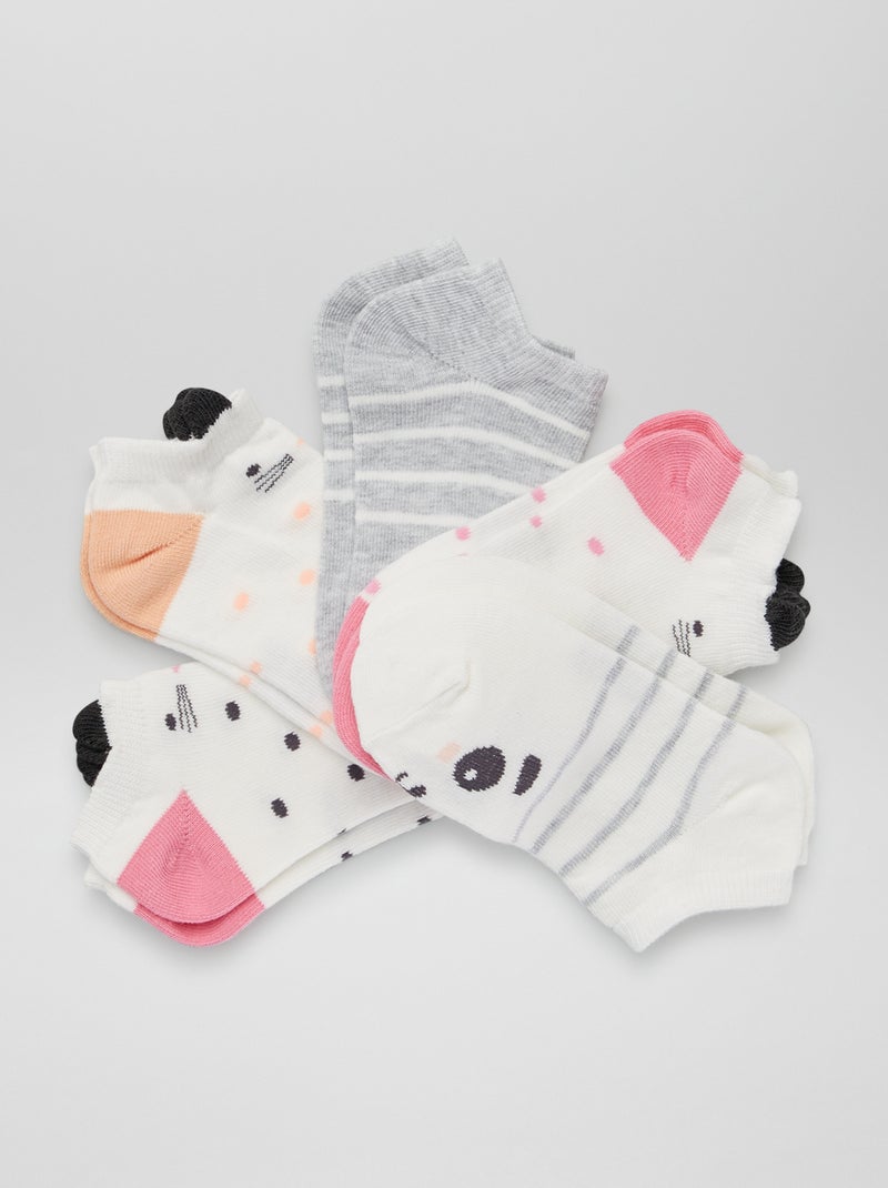 Lot de 5 paires de chaussettes Gris - Kiabi