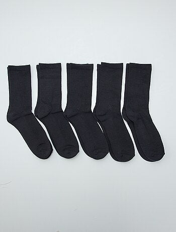 Lot de 5 paires de chaussettes hautes en maille