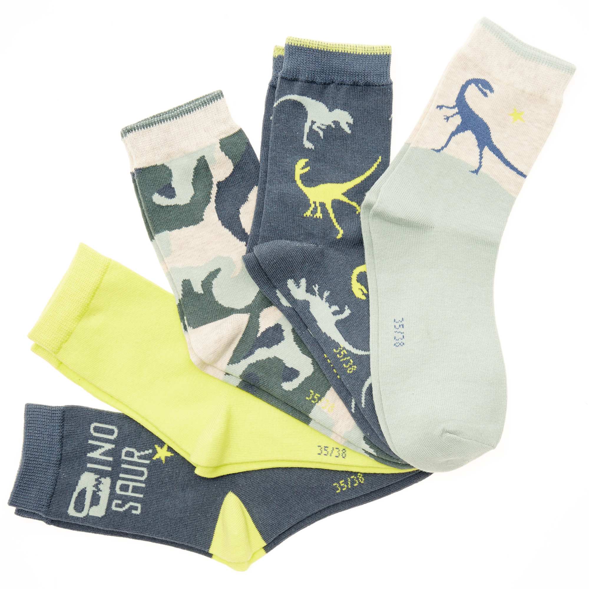 Lot De 5 Paires Chaussettes à Orteils Enfants - Coton, Motifs Animaux - Taille 3-12 Ans - 9