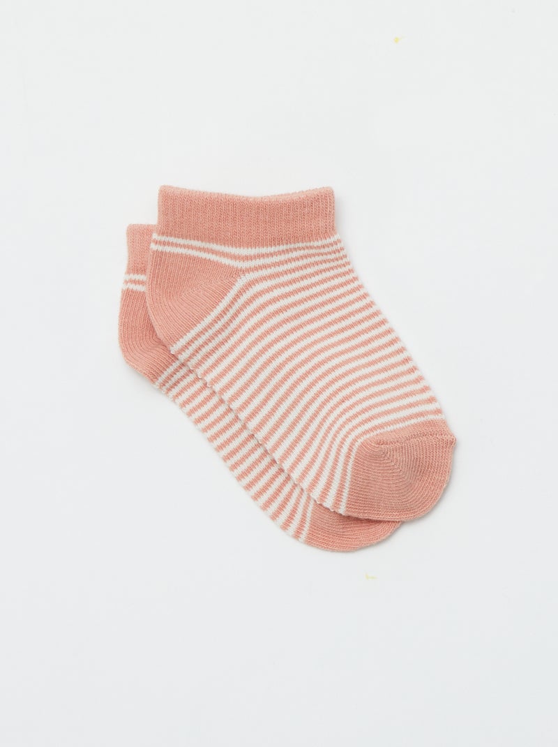 Lot de 5 paires de chaussettes invisibles Blanc safari - Kiabi