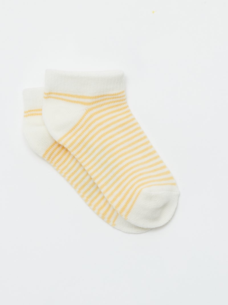 Lot de 5 paires de chaussettes invisibles Blanc safari - Kiabi