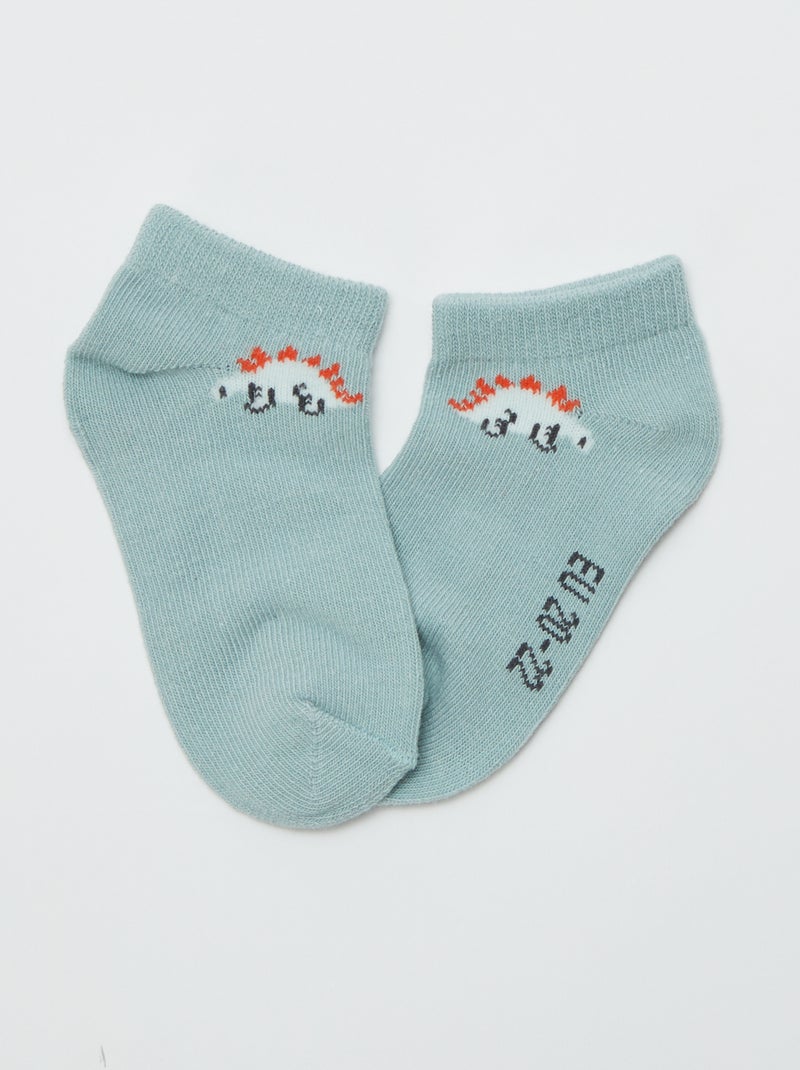 Lot de 5 paires de chaussettes invisibles Blanc/jaune - Kiabi