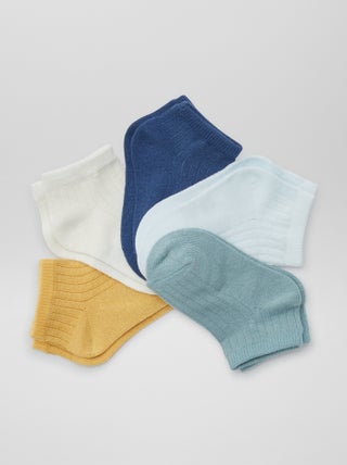 Lot de 5 paires de chaussettes invisibles