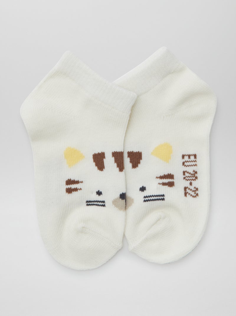 Lot de 5 paires de chaussettes invisibles GRIS - Kiabi