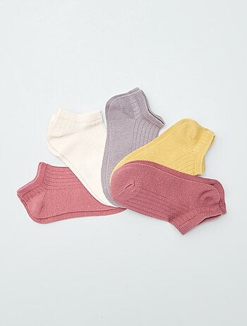 Lot de 5 paires de chaussettes invisibles