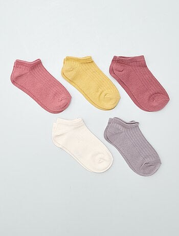 Lot de 5 paires de chaussettes invisibles