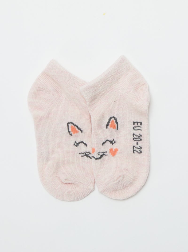 Lot de 5 paires de chaussettes invisibles Multicolore - Kiabi