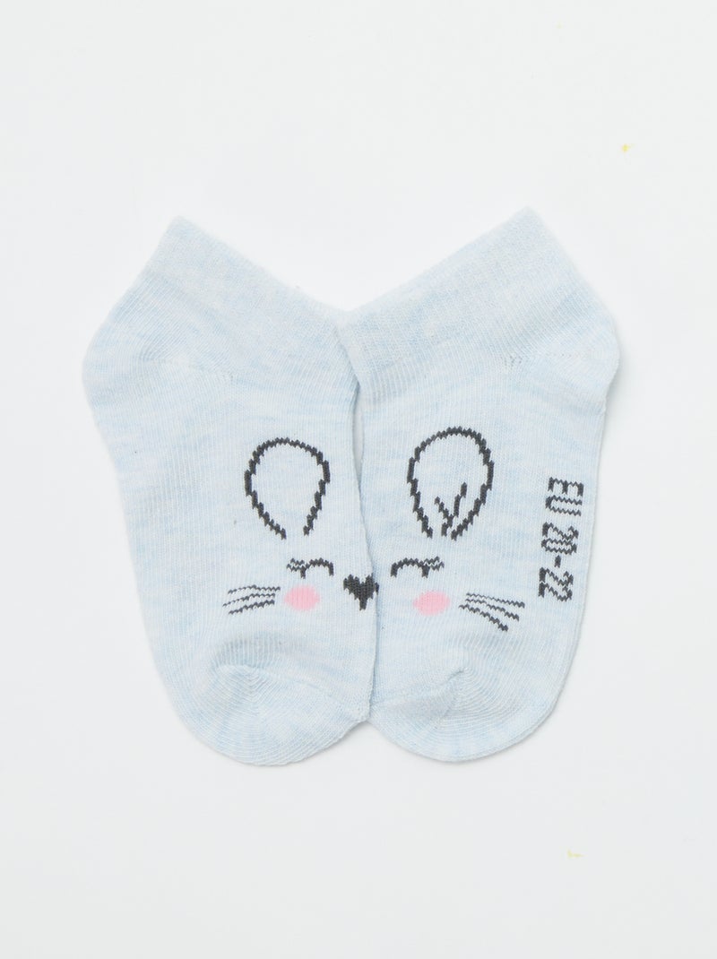 Lot de 5 paires de chaussettes invisibles Multicolore - Kiabi