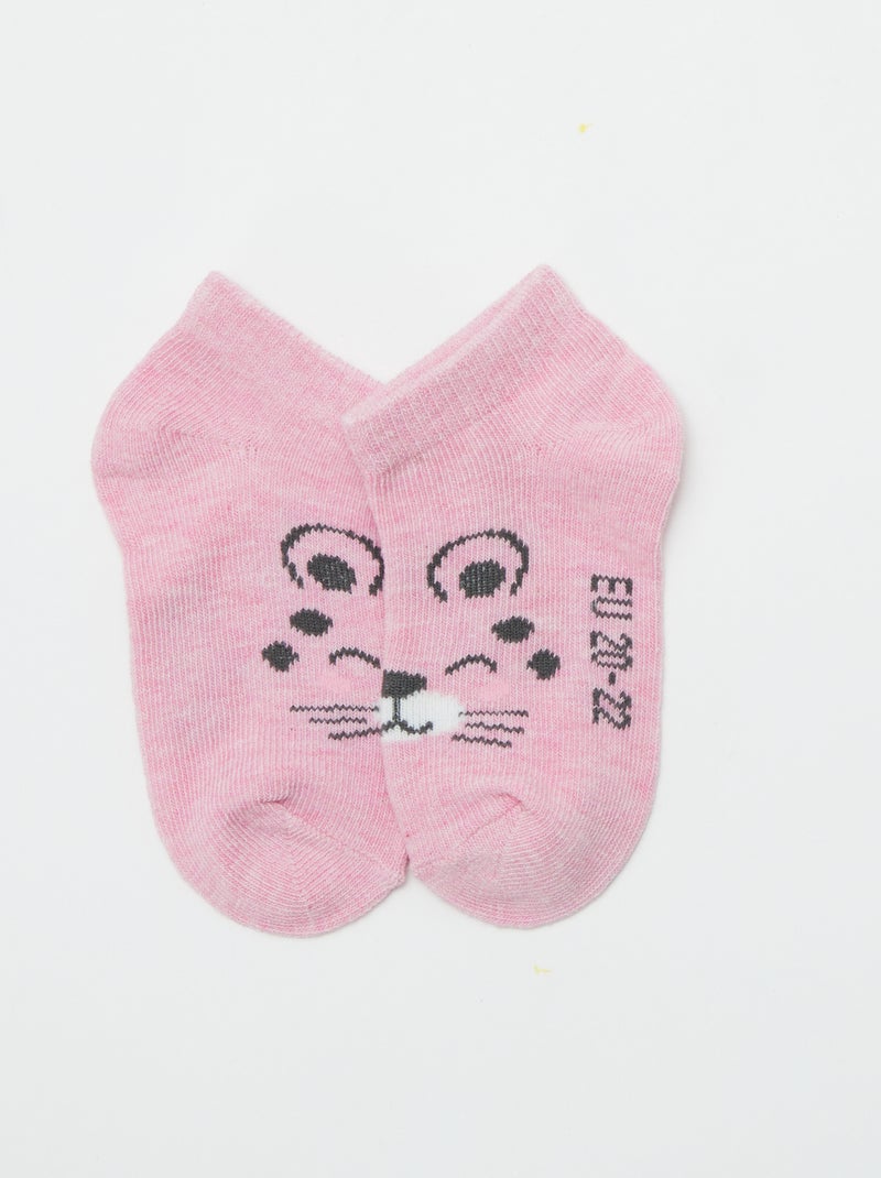 Lot de 5 paires de chaussettes invisibles Multicolore - Kiabi