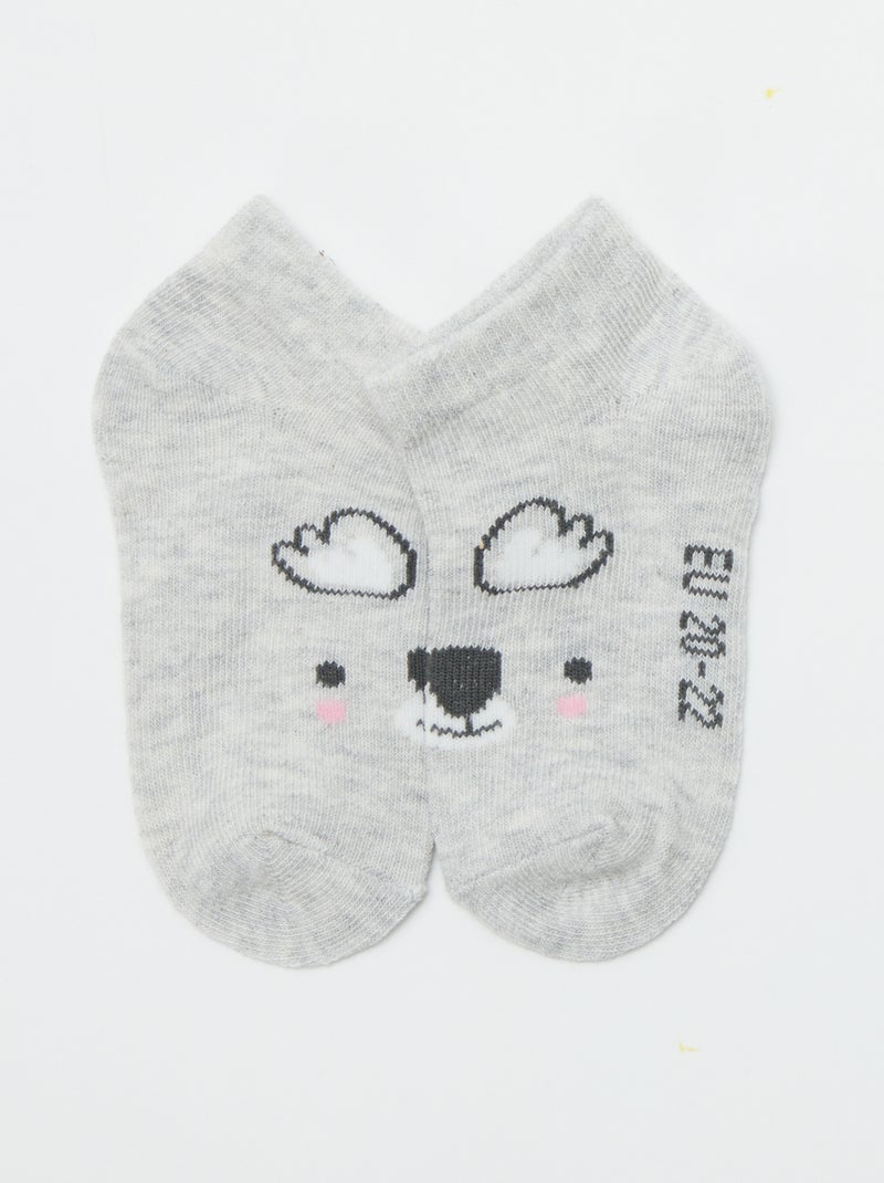 Lot de 5 paires de chaussettes invisibles Multicolore - Kiabi