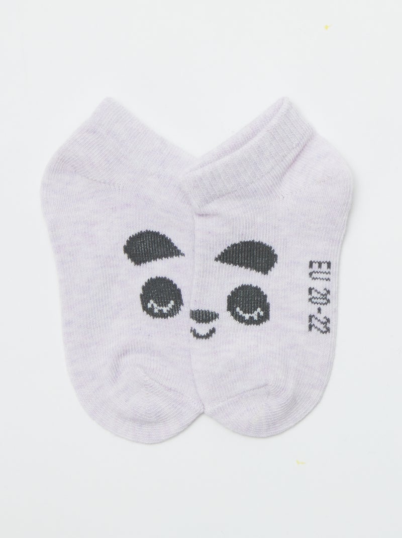 Lot de 5 paires de chaussettes invisibles Multicolore - Kiabi