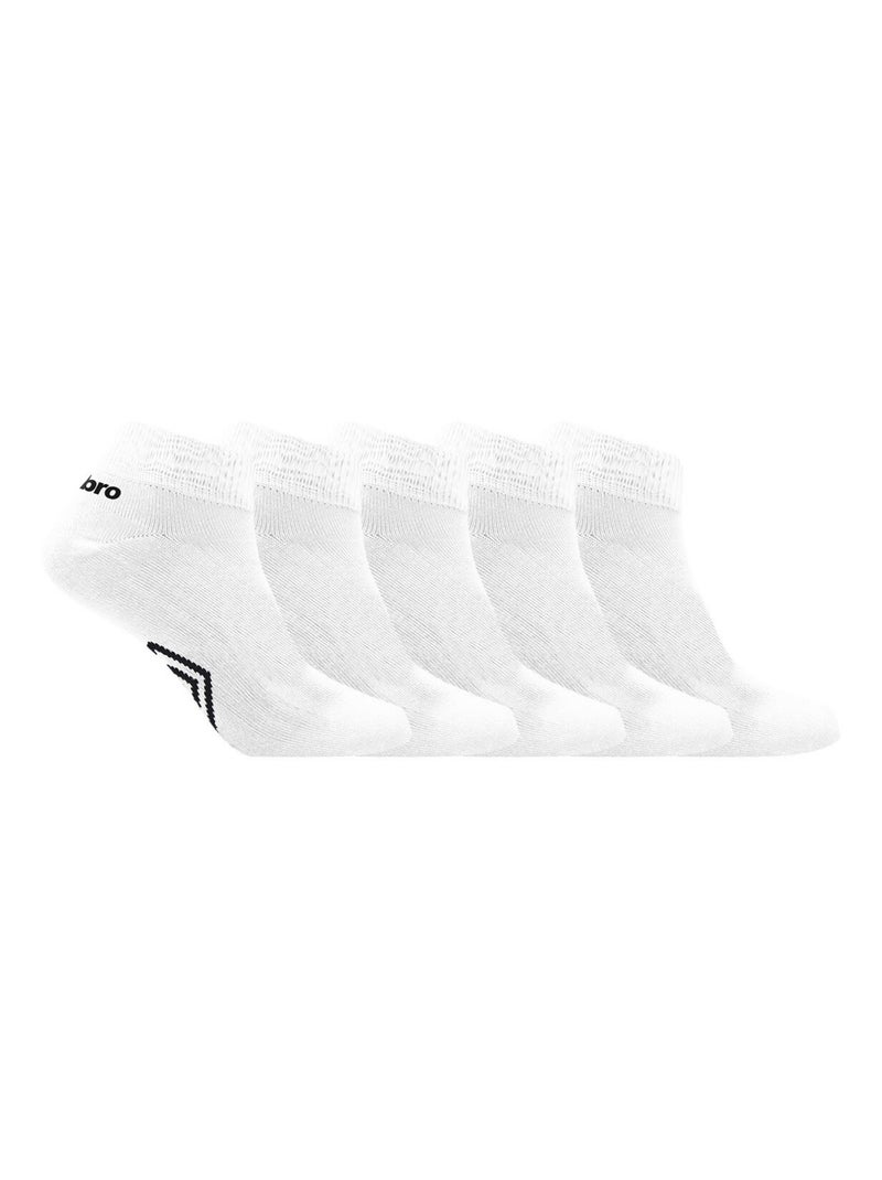 Lot de 5 Paires de Chaussettes Lowcuts Homme Umbro Blanc Noir - Kiabi