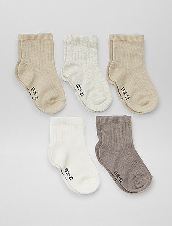 Lot de 5 paires de chaussettes naissance