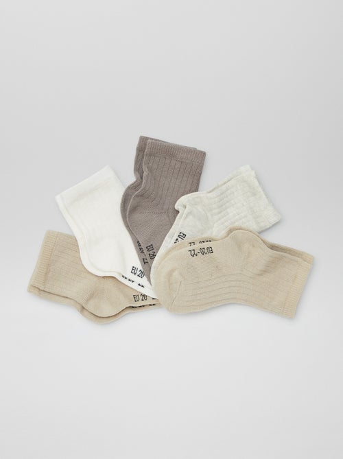 Lot de 5 paires de chaussettes naissance - Kiabi Lot de 5 paires de chaussettes naissance - Kiabi