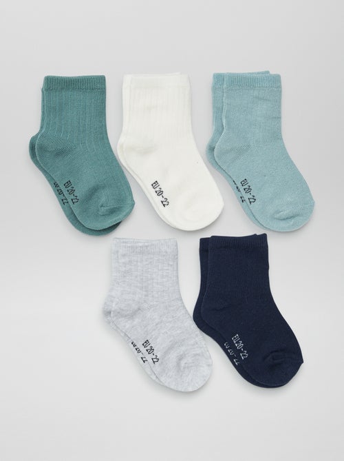 Lot de 5 paires de chaussettes naissance - Kiabi Lot de 5 paires de chaussettes naissance - Kiabi