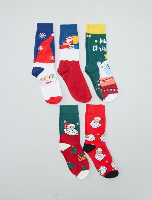 Pack 2 Paires de Chaussettes Antidérapantes pour Bébé 'Noël' NOËL -  Multicolore - Kiabi - 9.99€