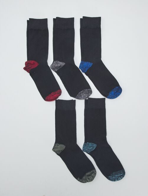 Kiabi Homme - Lot de 3 paires de chaussettes côtelées - BLUE- Drest