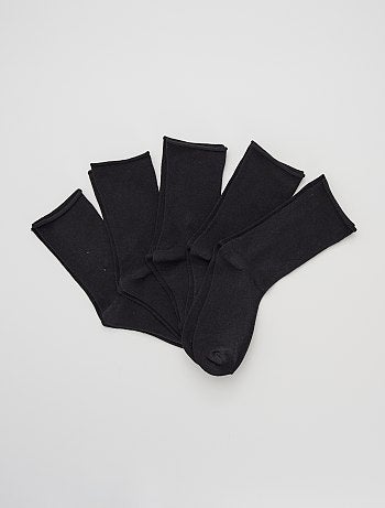 Lot de 2 socquettes invisibles noires Light Coton Femme