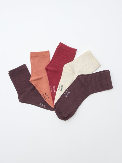 Lot de 5 paires de chaussettes - Kiabi