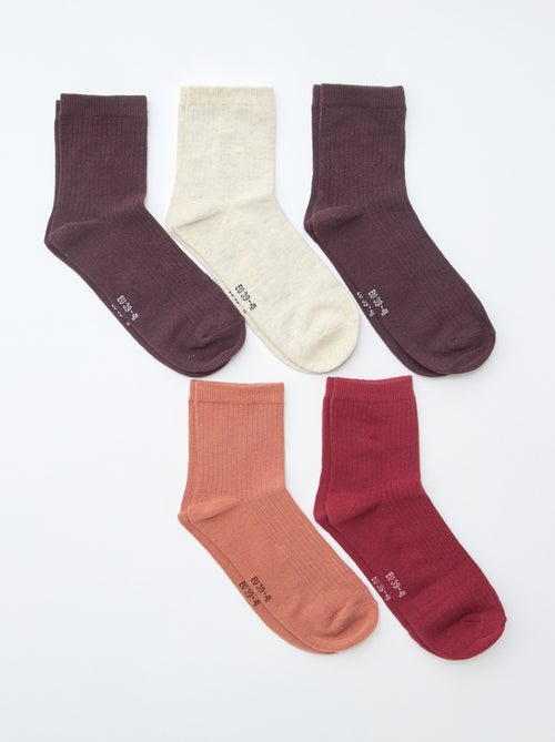 Lot de 5 paires de chaussettes - Kiabi