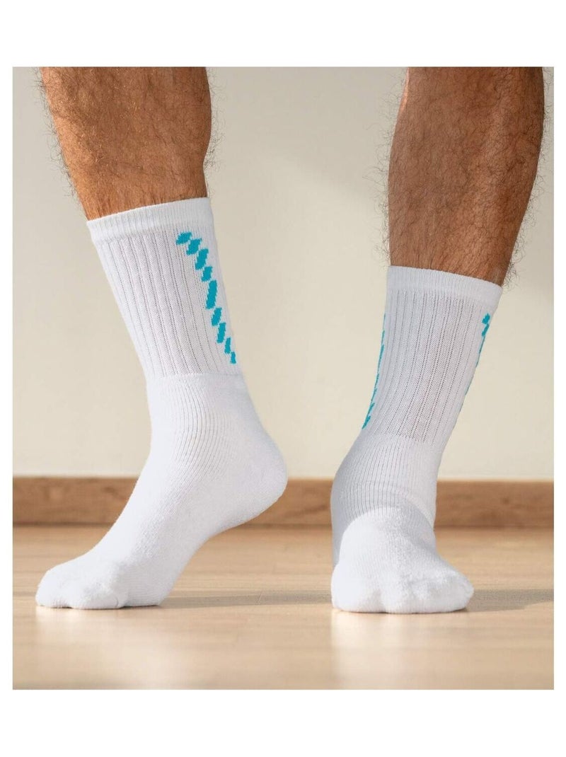 Lot de 5 Paires de Chaussettes Sport  - ATLAS FOR MEN Blanc Gris Noir - Kiabi
