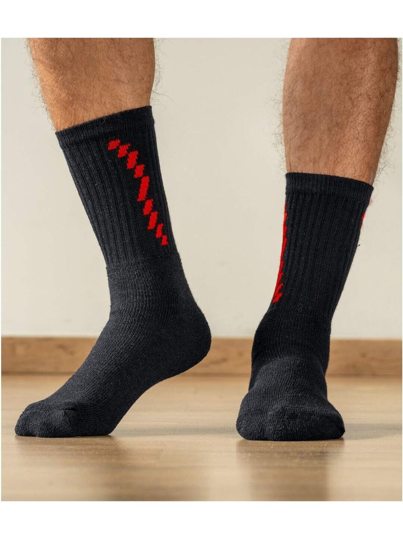 Lot de 5 Paires de Chaussettes Sport  - ATLAS FOR MEN Blanc Gris Noir - Kiabi