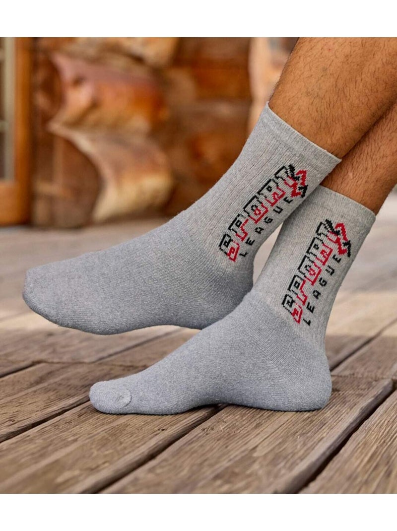 Lot de 5 Paires de Chaussettes Sport  - ATLAS FOR MEN Blanc Gris Noir - Kiabi