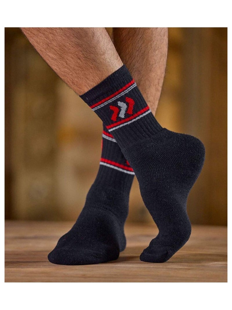 Lot de 5 Paires de Chaussettes Sport   - ATLAS FOR MEN Bleu Blanc Noir Gris - Kiabi
