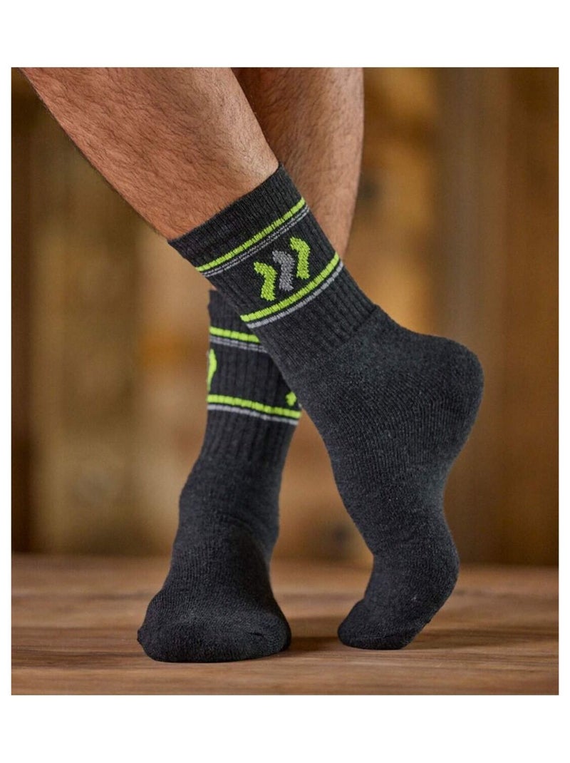 Lot de 5 Paires de Chaussettes Sport   - ATLAS FOR MEN Bleu Blanc Noir Gris - Kiabi