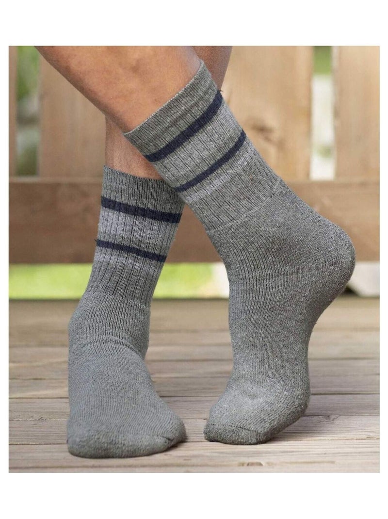 Lot de 5 Paires de Chaussettes Sport  - ATLAS FOR MEN Bleu Gris Noir - Kiabi