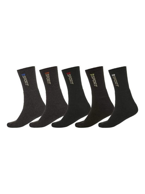Lot de 5 Paires de Chaussettes Sport  - ATLAS FOR MEN - Kiabi