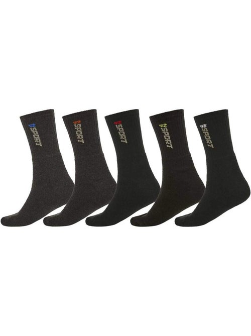 Lot de 5 paires de chaussettes sport - atlas for men - Kiabi Lot de 5 paires de chaussettes sport - atlas for men - Kiabi