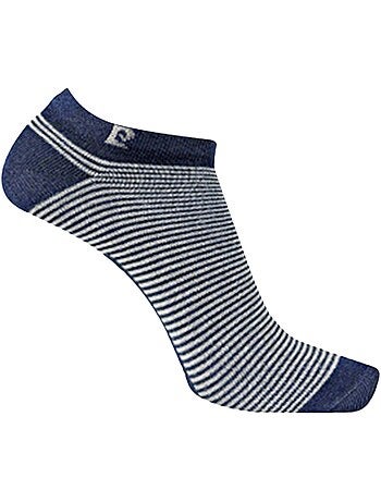 Lot de 5 paires de chaussettes tiges courtes rayées modèle pc 0373 pierre cardin