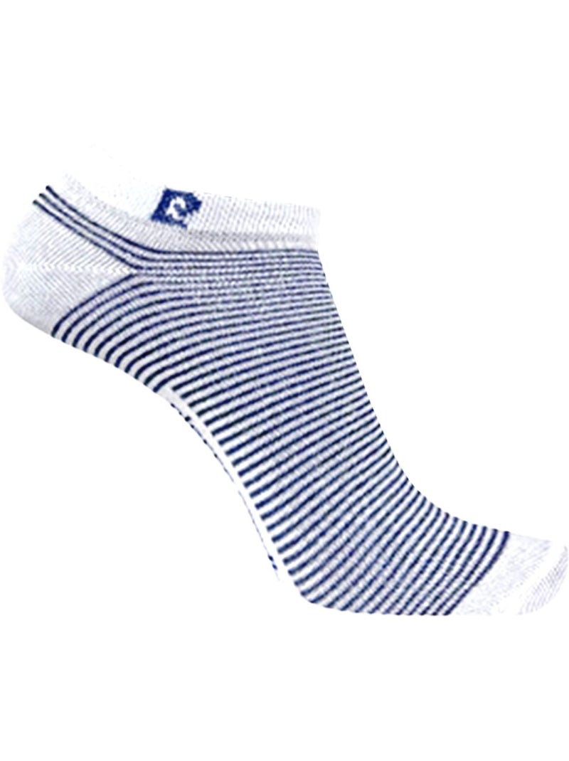 Lot de 5 paires de chaussettes tiges courtes rayées modèle pc 0373 pierre cardin Bleu - Kiabi