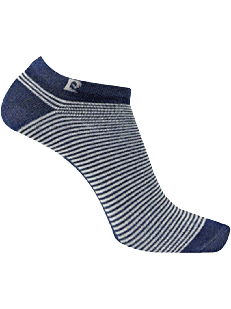 Lot de 5 paires de chaussettes tiges courtes rayées modèle pc 0373 pierre cardin Bleu - Kiabi