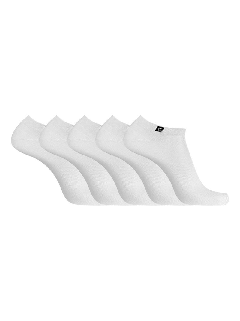 Lot de 5 Paires de chaussettes tiges courtes unies modèle PC 0372 Pierre Cardin Blanc - Kiabi